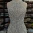 Luxury silver cocktail dress panel – front and back pieces