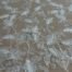 White lace with 3D leaf appliqués, beads, and stitching